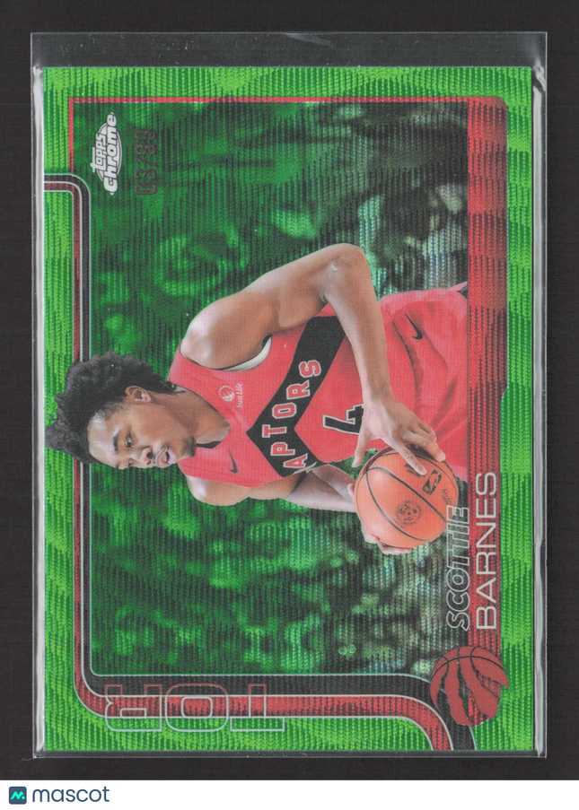 2025 Topps Chrome Scottie Barnes #203 Green Wave 03/39