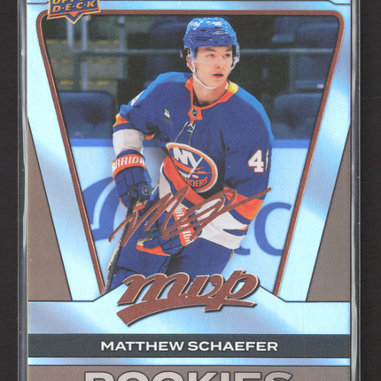 2025 Upper Deck MVP Matthew Schaefer #275 Copper Script