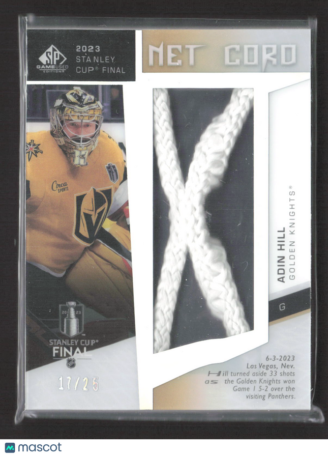 2024 Upper Deck SP Game Used Adin Hill #SCN-AH Stanley Cup Final Net Cord /25