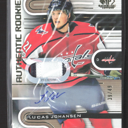 2023 UD SP Game Used Authentic Rookie Lucas Johansen #224 Premium Patch /49 Auto