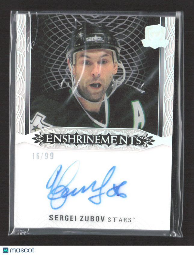 2023 Upper Deck The Cup Enshrinements Sergei Zubov #E-SZ 16/99 Auto