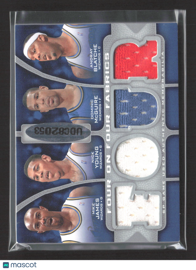 2007 SP Game Used Four on Four Jersey Nelson Dwight Howard JJ Redick Lewis Young