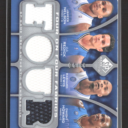 2007 SP Game Used Four on Four Jersey Nelson Dwight Howard JJ Redick Lewis Young