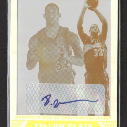 2007 Topps Co-Signers Brandan Wright #89 Yellow Printing Plate Auto 1/1