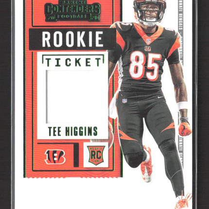 2020 Panini Contenders Football Rookie Ticket Tee Higgins #RTS-THI RC Jersey