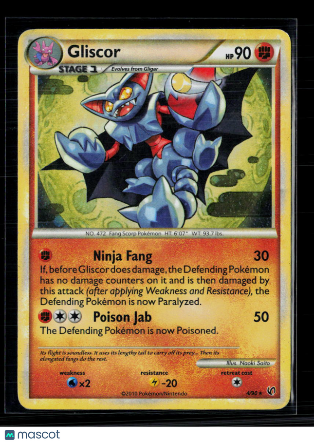 Pokemon 2010 HS Undaunted Gliscor #4/90