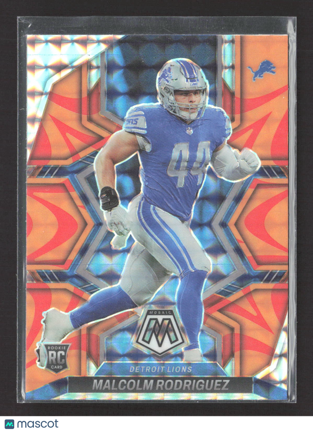 2022 Panini Mosaic Malcolm Rodriguez #400 Orange Fluorescent RC