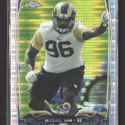 2014 Topps Chrome Michael Sam #174 Pulsar Refractor RC