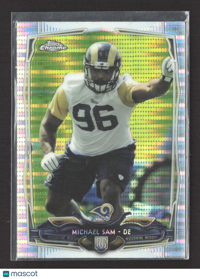 2014 Topps Chrome Michael Sam #174 Pulsar Refractor RC