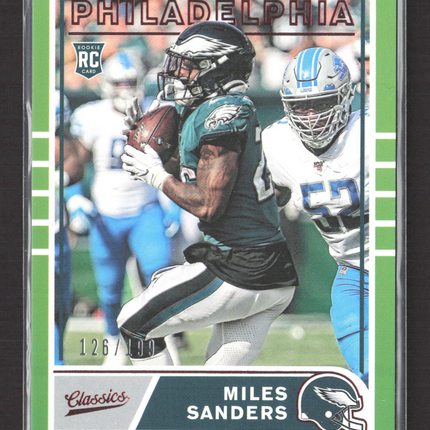 2020 Panini Chronicles Classics Miles Sanders #C-20 Green RC /199