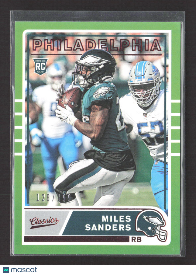 2020 Panini Chronicles Classics Miles Sanders #C-20 Green RC /199