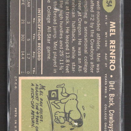 1969 Topps Mel Renfro #254