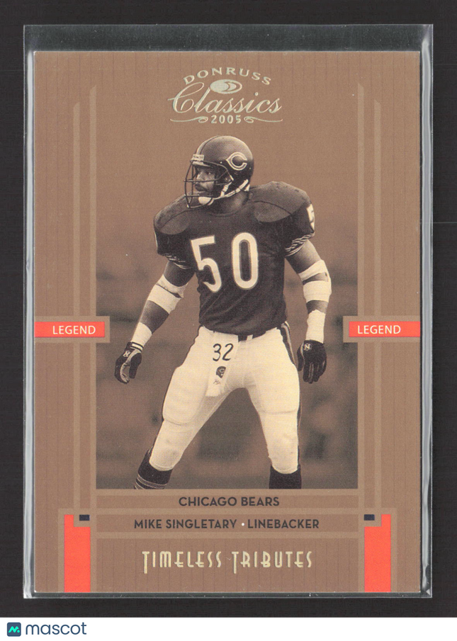 2005 Donruss Classics Timeless Tributes Mike Singletary #105 036/100