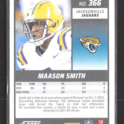 2024 Panini Score Maason Smith #366 Green