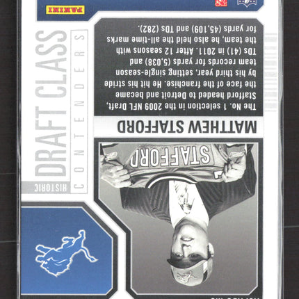 2023 Panini Contenders Historic Draft Class Matthew Stafford #HDC-MS