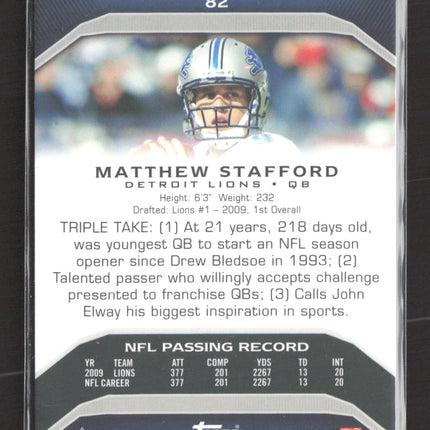 2010 Topps Triple Threads Matthew Stafford #82 1276/1350