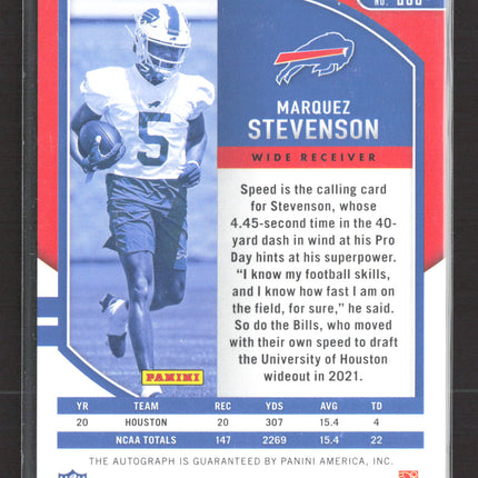 2021 Panini Absolute Football Marquez Stevenson #200 RC Auto