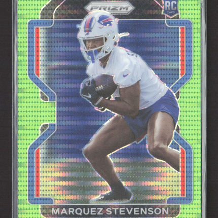 2021 Panini Prizm Marquez Stevenson #407 Green Pulsar RC