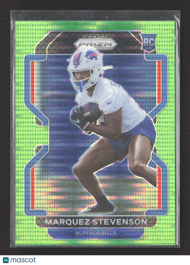 2021 Panini Prizm Marquez Stevenson #407 Green Pulsar RC