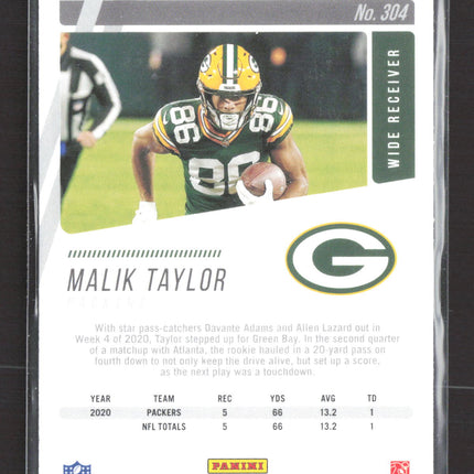 2021 Panini Chronicles Prestige Football Malik Taylor #304 RC
