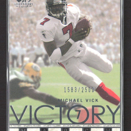 2002 Upper Deck SP Legendary Cuts Victory March Michael Vick #92 1583/2500