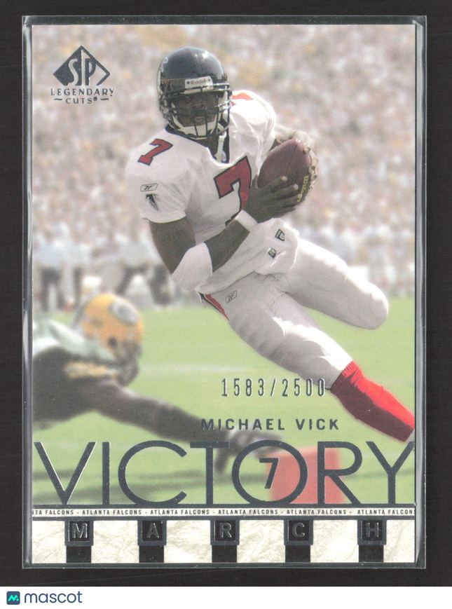 2002 Upper Deck SP Legendary Cuts Victory March Michael Vick #92 1583/2500