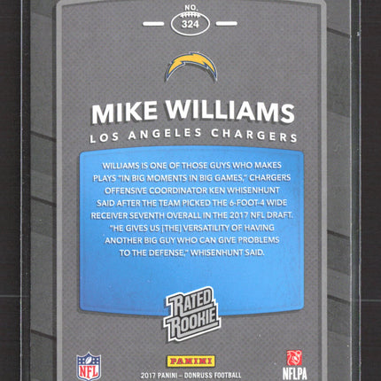 2017 Panini Donruss Mike Williams #324