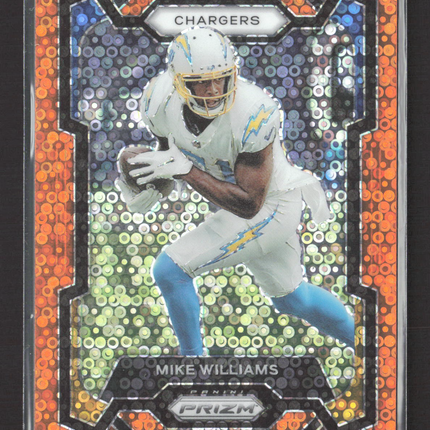 2023 Panini Prizm Mike Williams #161 Orange Disco