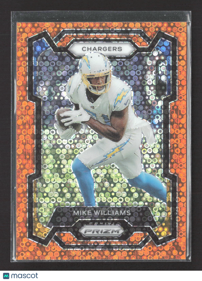 2023 Panini Prizm Mike Williams #161 Orange Disco