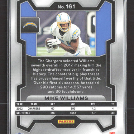2023 Panini Prizm Mike Williams #161 Orange Disco