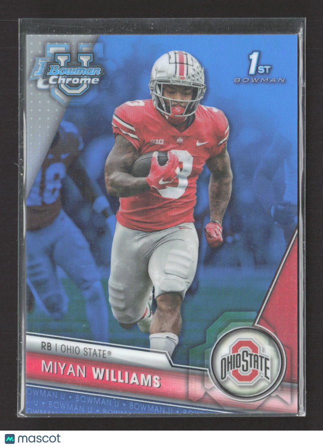 2023 Bowman University Chrome Miyan Williams #110 Blue 118/199 1st Bowman