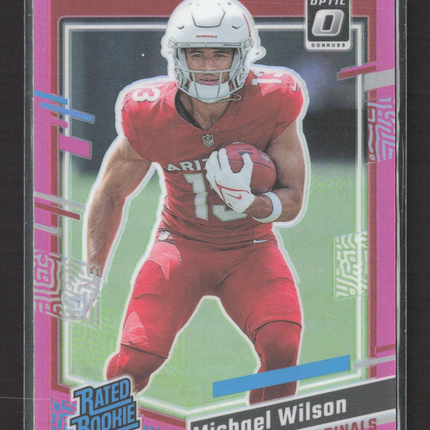 2023 Panini Donruss Optic Michael Wilson #303 Pink Velocity