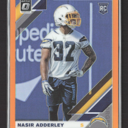 2019 Panini Donruss Optic Prizm Nasir Adderley #128 Orange RC 057/199