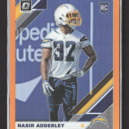 2019 Panini Donruss Optic Prizm Nasir Adderley #128 Orange 066/199 RC