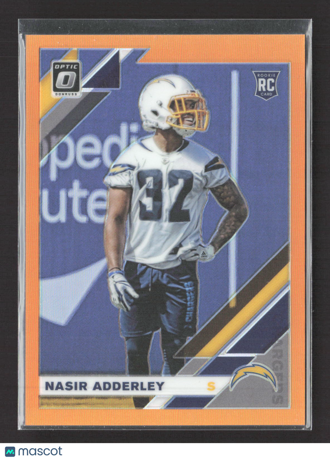 2019 Panini Donruss Optic Prizm Nasir Adderley #128 Orange 066/199 RC
