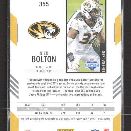 2021 Panini Score Nick Bolton #355 RC