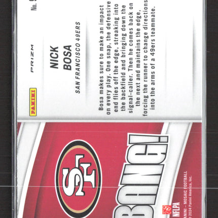 2024 Panini Mosaic Bang! Nick Bosa #9 Red