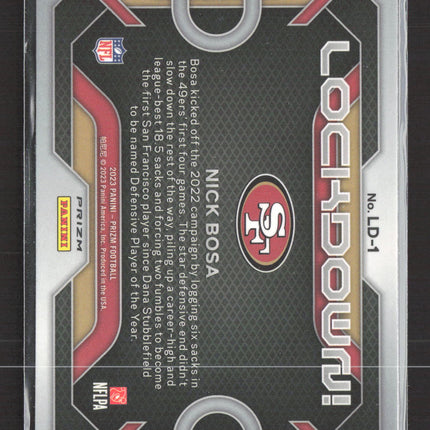 2023 Panini Prizm Lockdown! Nick Bosa #LD-1 Silver