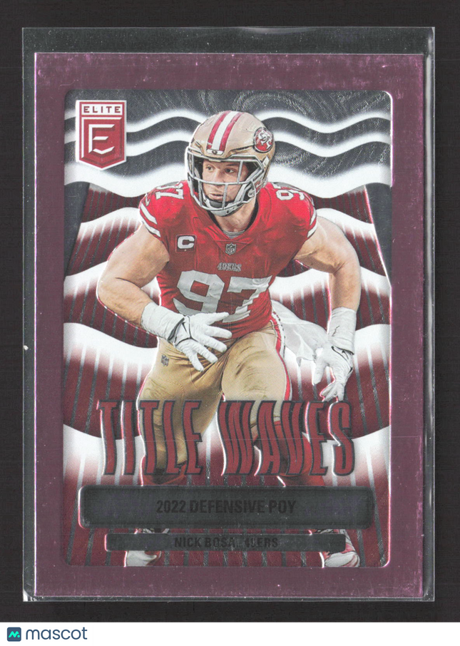 2023 Panini Donruss Elite Title Waves Nick Bosa #TW-8 Pink