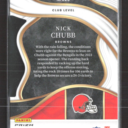 2024 Panini Select Prizm Nick Chubb #229 Club Level