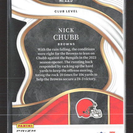 2024 Panini Select Prizm Nick Chubb #229 Club Level