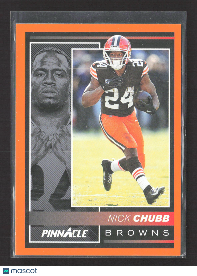 2025 Panini Pinnacle Encore Nick Chubb #48 Orange 77/99