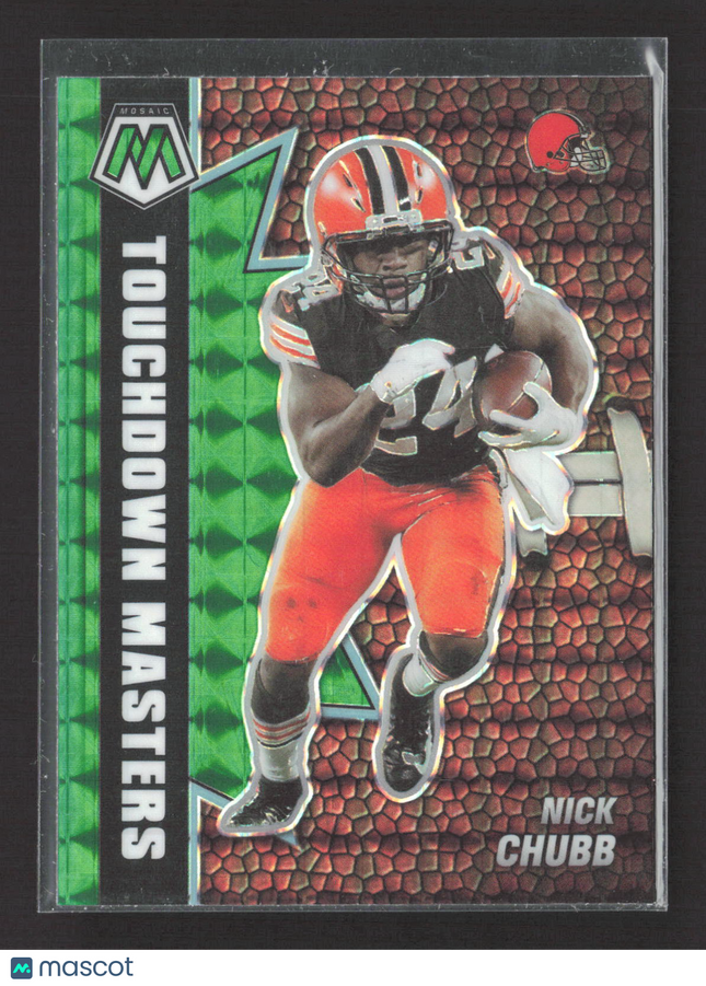 2021 Panini Mosaic Prizm Touchdown Masters Nick Chubb #TM-7 Green