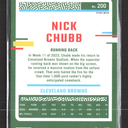 2023 Panini Donruss Optic Prizm Nick Chubb #200