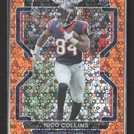 2021 Panini Prizm Nico Collins #360 Orange Disco RC