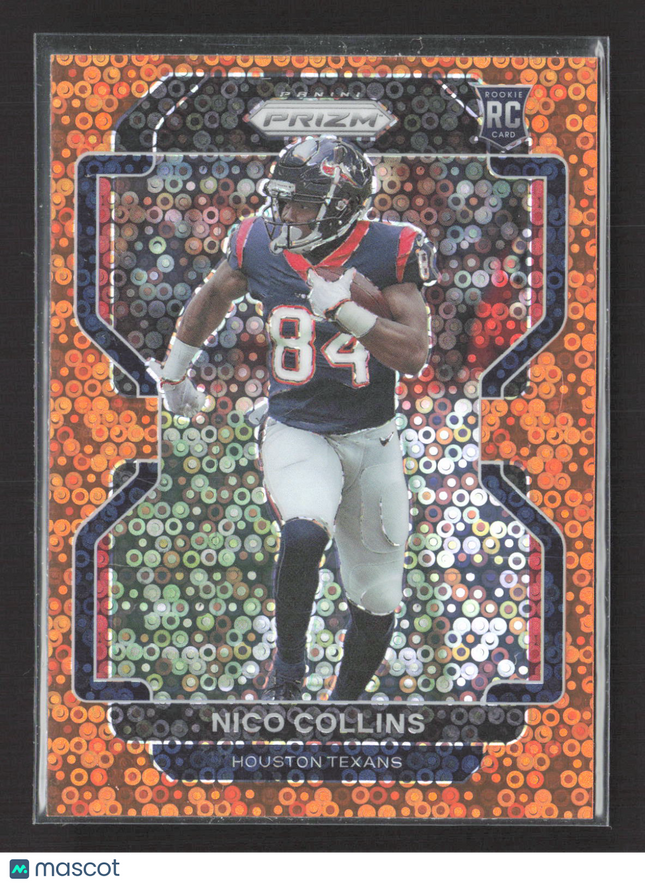 2021 Panini Prizm Nico Collins #360 Orange Disco RC