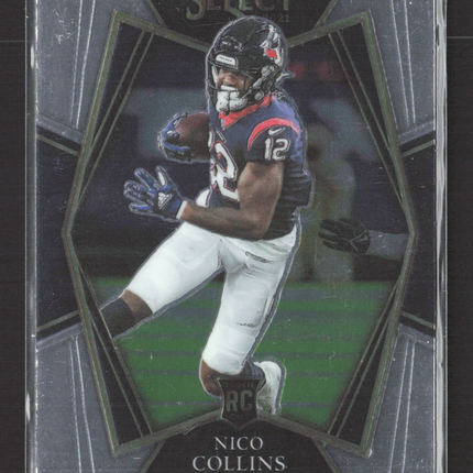 2022 Panini Select Football Nico Collins #169 Silver Prizm RC