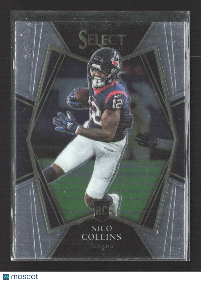 2022 Panini Select Football Nico Collins #169 Silver Prizm RC