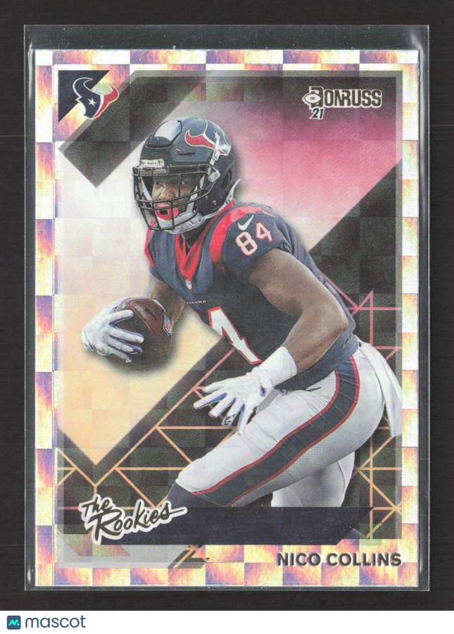2021 Panini Donruss The Rookies Nico Collins #TR-NCO Checkerboard