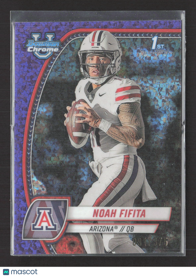 2024 Bowman Chrome University Noah Fifita #140 Purple Shimmer 1st Bowman